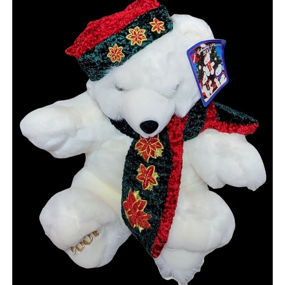 Kmart Christmas Teddy Bear Collectible Plush Stuffed Animal 15" Vintage 2001